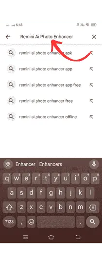 Download Remini from Playstore Step 2